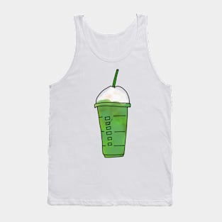 Green Iced Coffee Blended Drink Frappe Tank Top